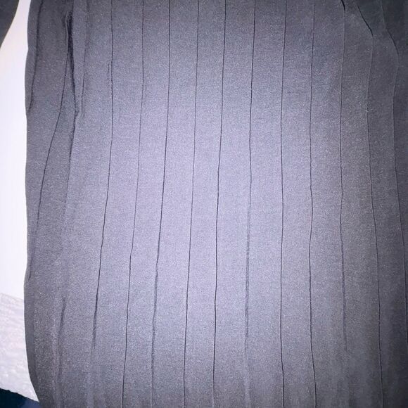 C'est Toi Black Pleated Wide Leg Culotte Pants High Rise Elastic Waist Small NWT - Picture 2 of 9